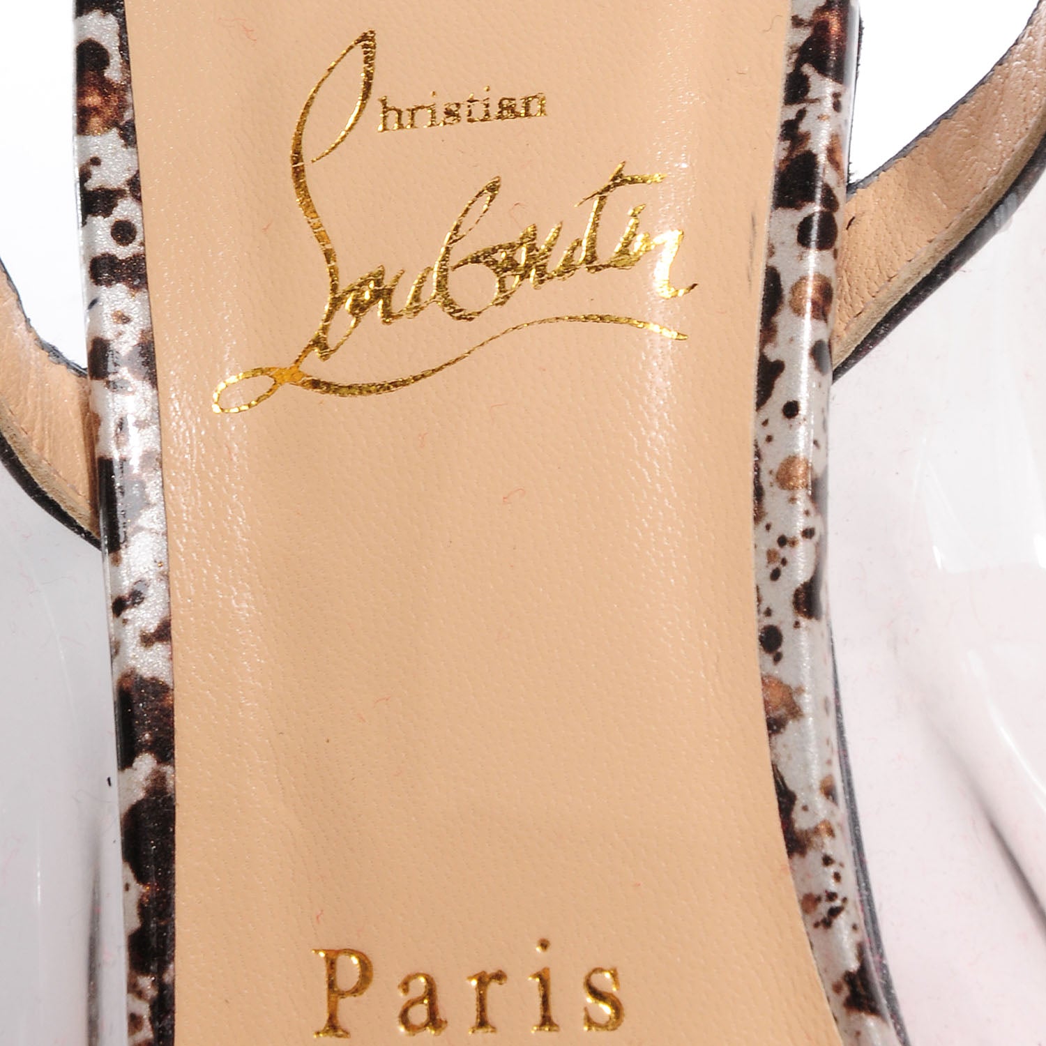 Christian Louboutin Patent Cosmo PVC Manovra 70 Pumps 39.5 White Smoke 8 of 8