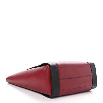 Alexander McQueen Calfskin Embossed Signature Shopper Black Red 4 of 10