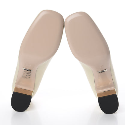Gucci Malaga Kid Crystal Square G Madelyn Loafer Pumps 36.5 Ivory 5 of 7
