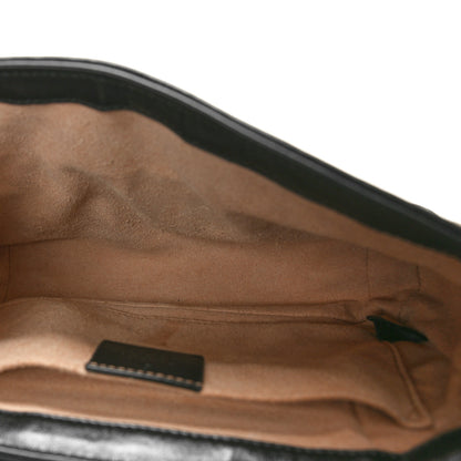 Gucci Monogram Matelasse Diagonal Mini GG Marmont Shoulder Bag Beige Black 5 of 10