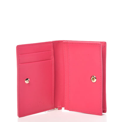 Christian Dior Lambskin Cannage Small Lady Dior Flap Card Holder Pink 6 of 9
