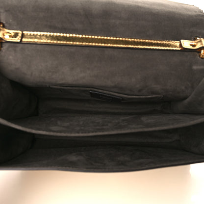 Fendi Metallic Calfskin Wonder Monster Kan I Shoulder Bag Gold 4 of 9