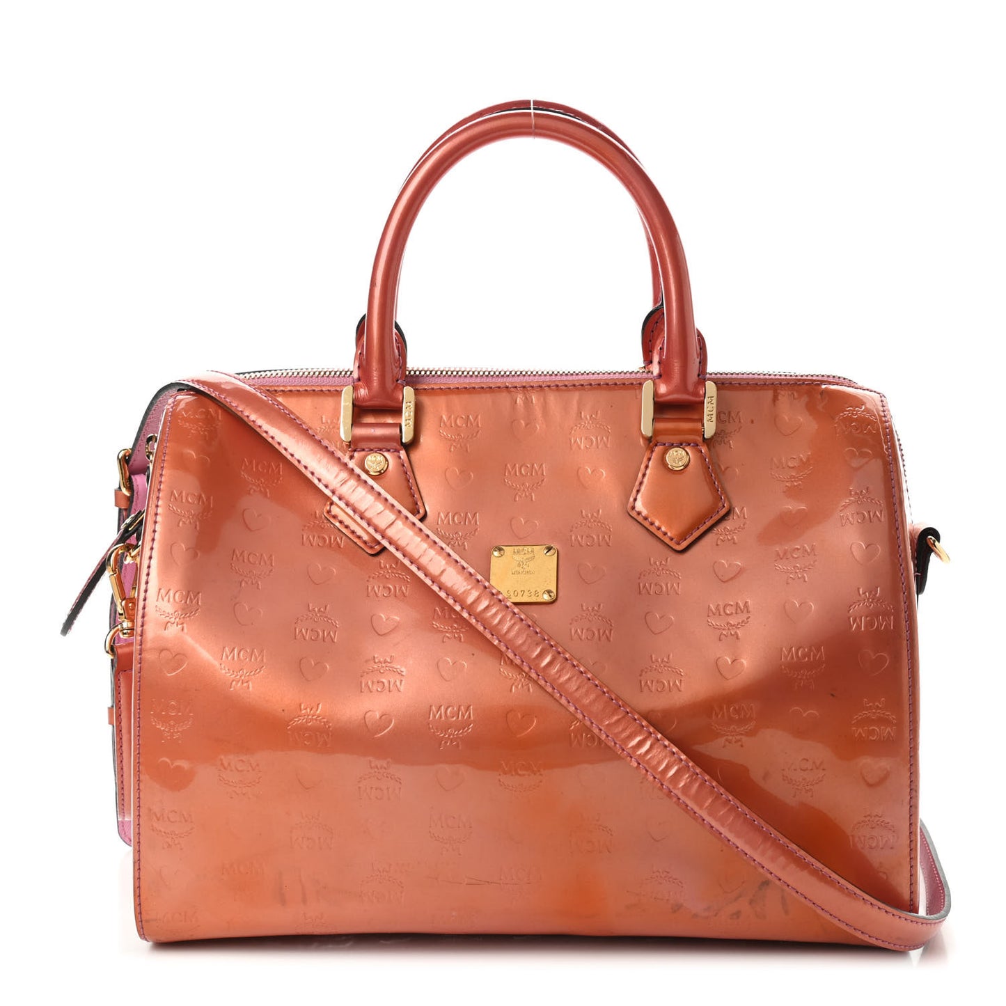 Patent Monogram Boston Bag Bronze