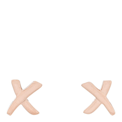 Tiffany 18K Rose Gold Mini Paloma's Graffiti X Earrings 1 of 5