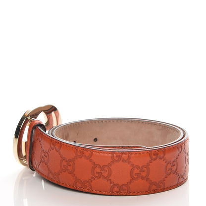 Gucci Guccissima Interlocking G Belt 85 34 Orange 3 of 6
