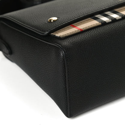 Burberry Grainy Calfskin Vintage Check Note Crossbody Bag Black 19 of 27