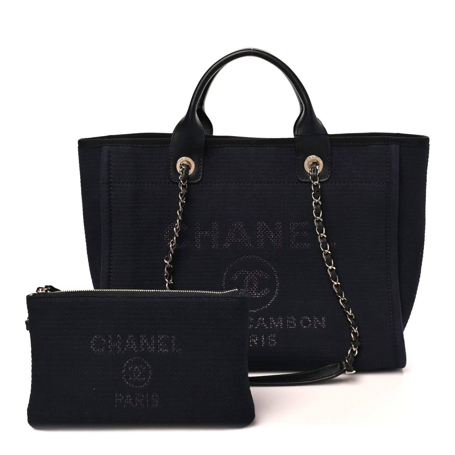 Chanel Mixed Fibers Small Deauville Tote Black 3 of 11