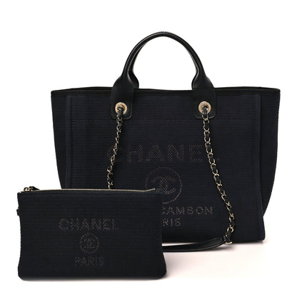Chanel Mixed Fibers Small Deauville Tote Black 3 of 11