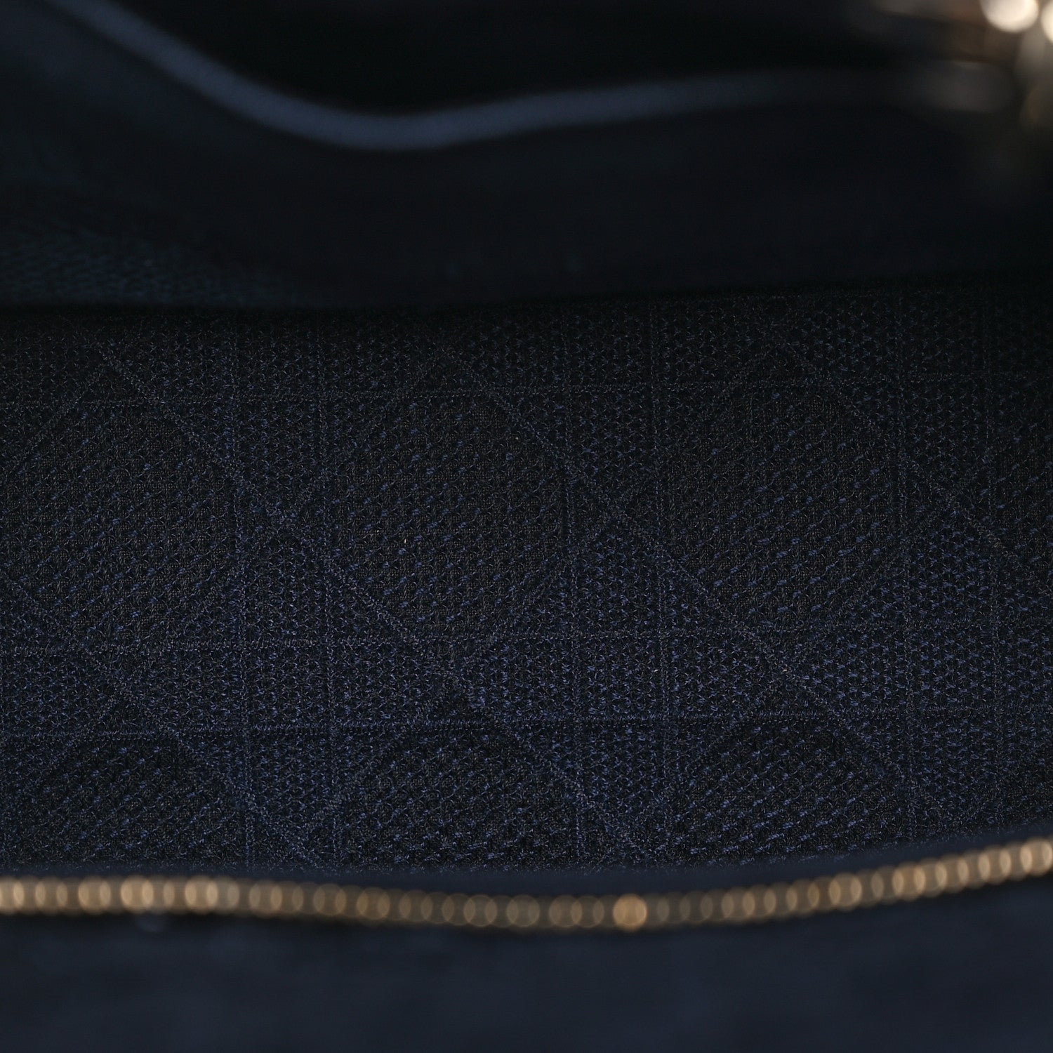 Christian Dior Canvas Embroidered Cannage Medium Lady D-Lite Navy 5 of 11