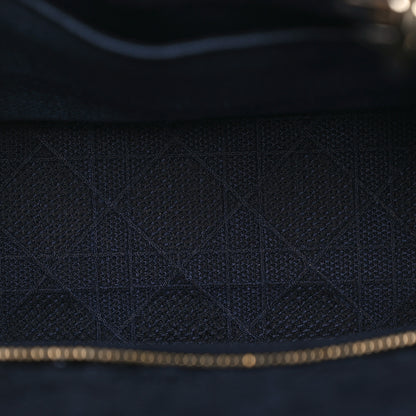 Christian Dior Canvas Embroidered Cannage Medium Lady D-Lite Navy 5 of 11