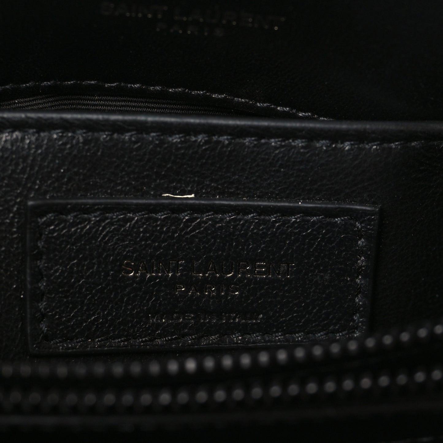 Calfskin Y Quilted Monogram Monochrome Small Loulou Chain Satchel Black