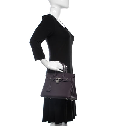 Hermes Togo Birkin 25 Raisin 2 of 34