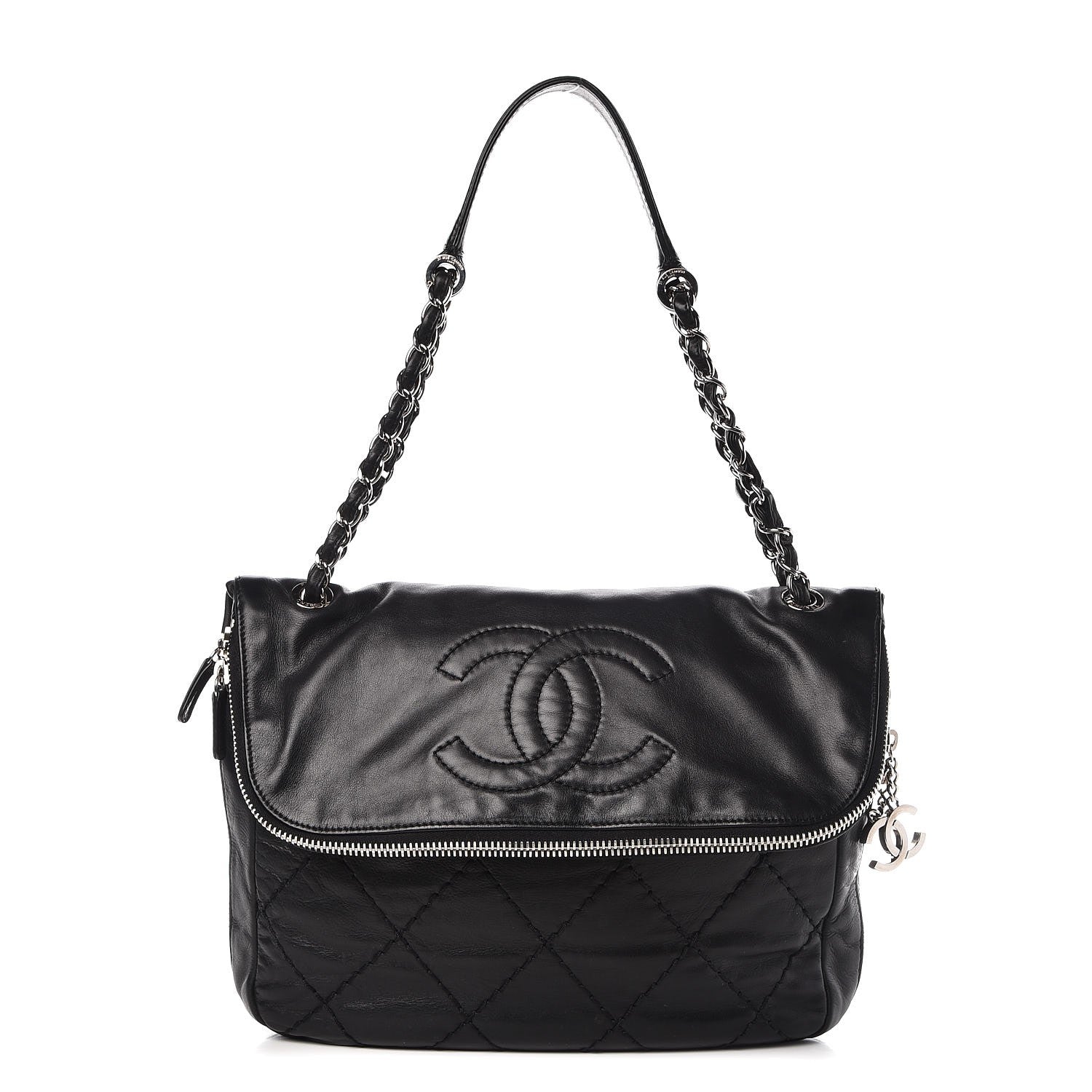 Chanel Calfskin Expandable Flap Black 1 of 7