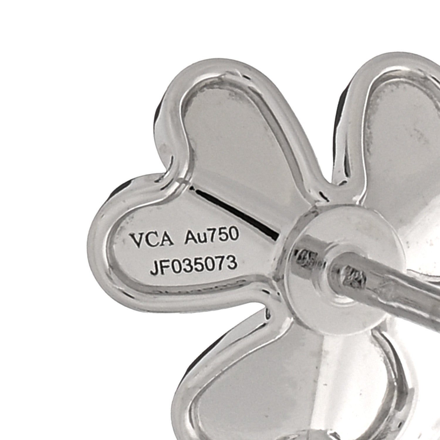 Van Cleef & Arpels 18K White Gold Diamond Mini Frivole Earrings 4 of 5