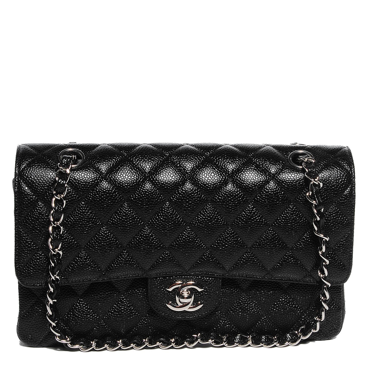 Chanel Caviar Quilted Medium Double Flap Black 1 of 9