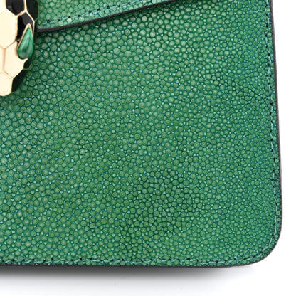 Bulgari Galuchat Calfskin Serpenti Forever Crossbody Bag Green 13 of 13