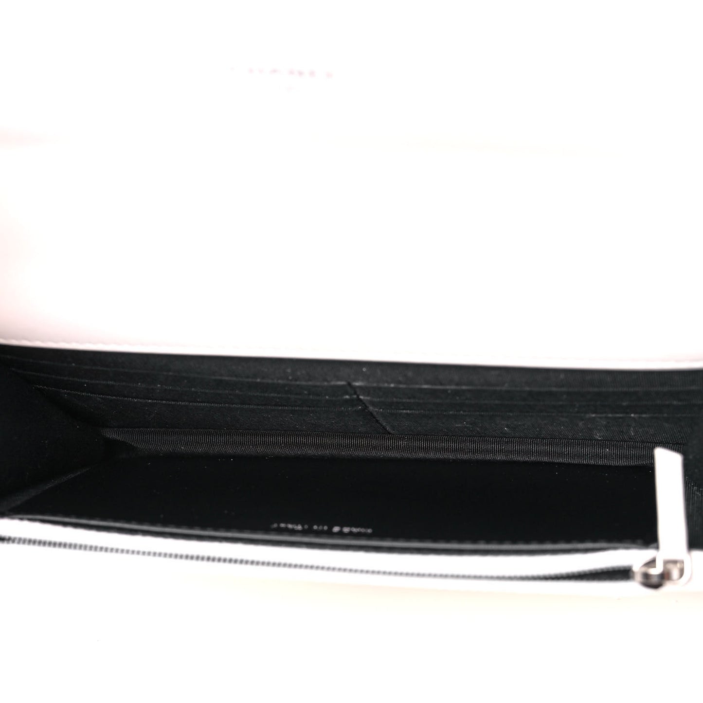 Glossy Calfskin Quilted Chanel 19 Wallet On Chain WOC White Black