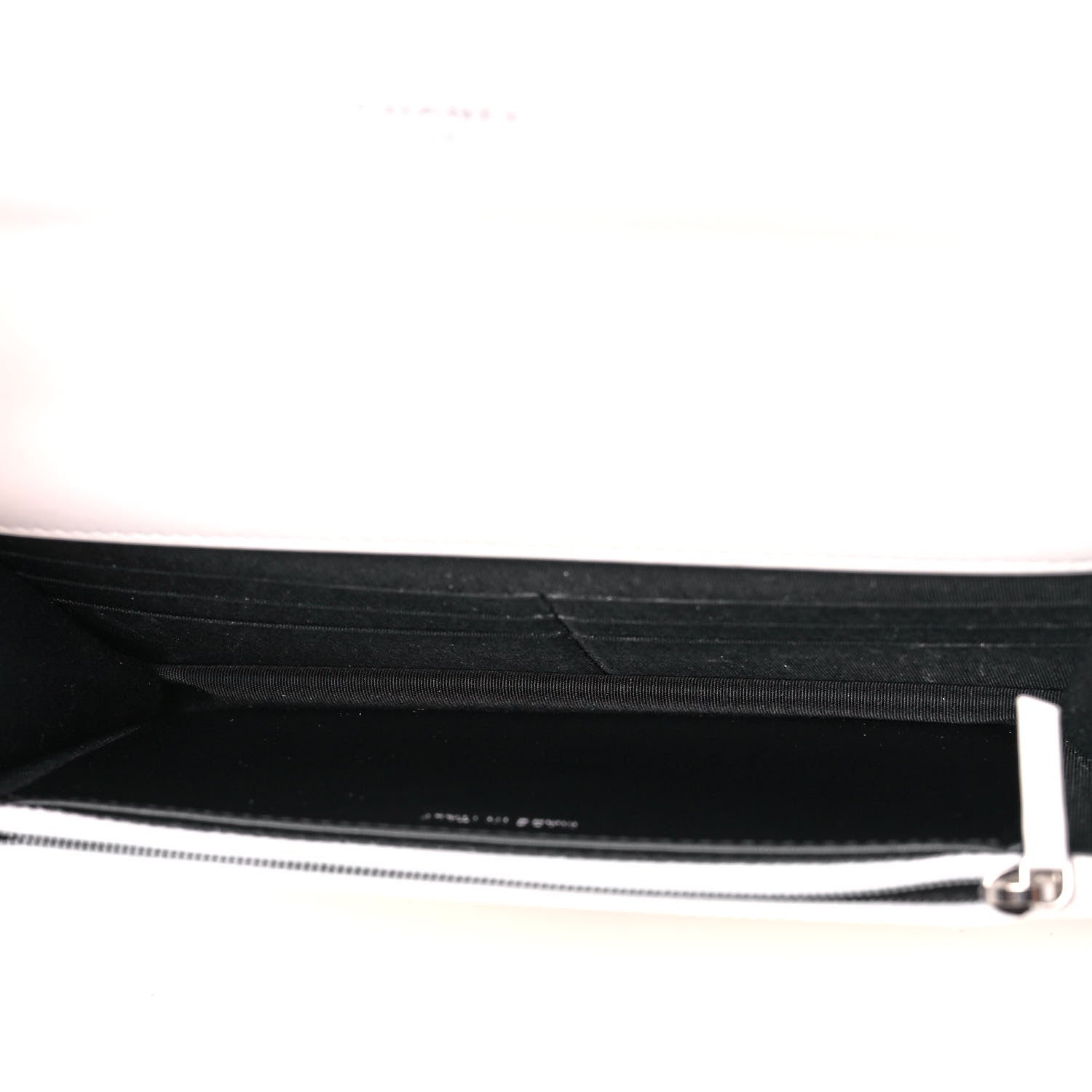 Chanel Glossy Calfskin Quilted Chanel 19 Wallet On Chain WOC White Black 4 of 15