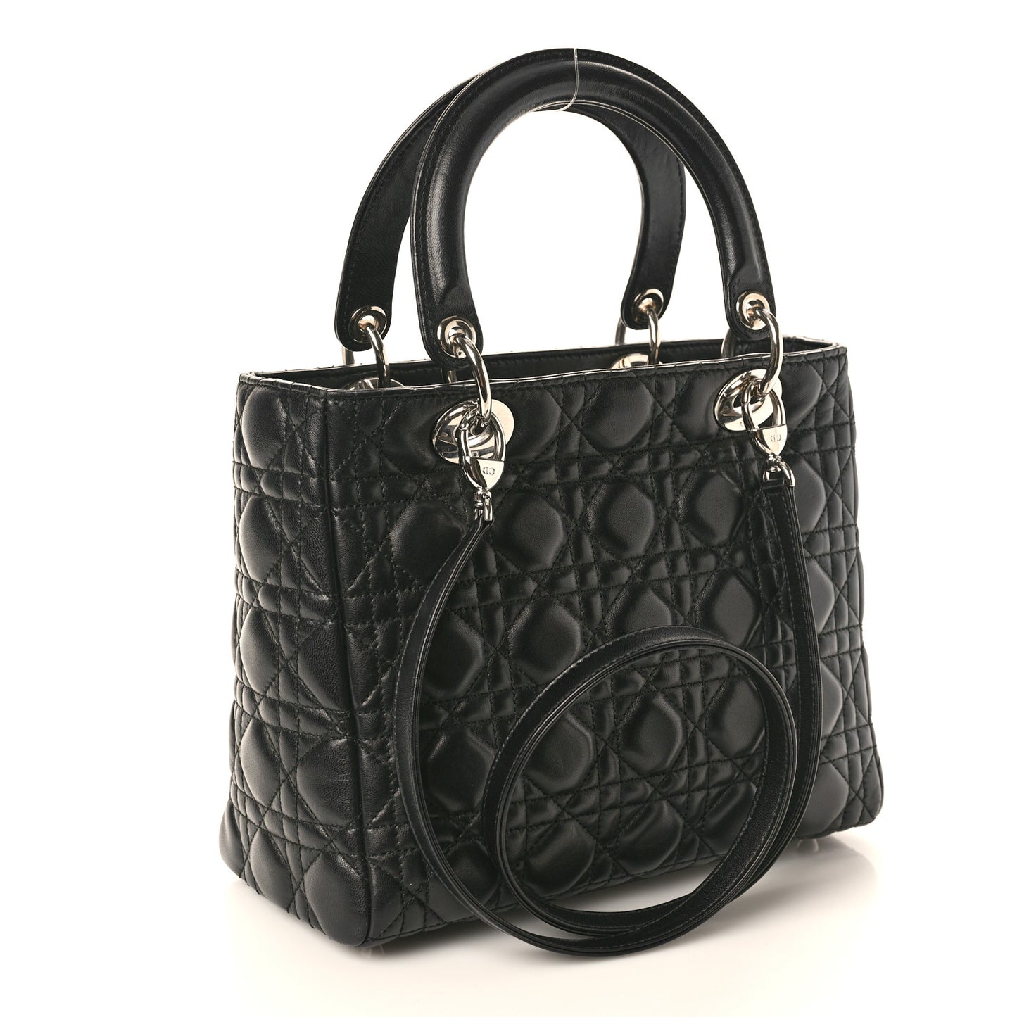 Lambskin Cannage Medium Lady Dior Black