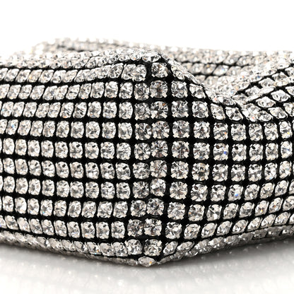 Alexander Wang Mesh Crystal Rhinestone Mini Heiress Pouch Black Silver 8 of 9