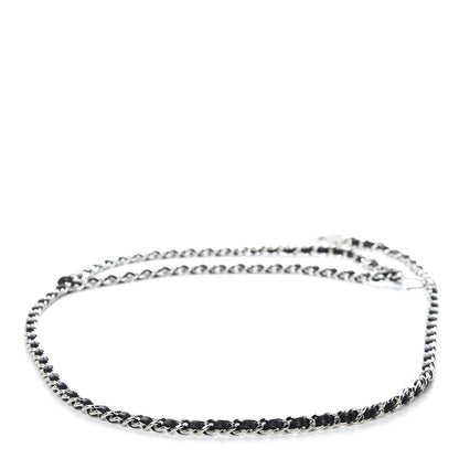 Chanel Lambskin Enamel CC Chain Belt Black Silver 3 of 4