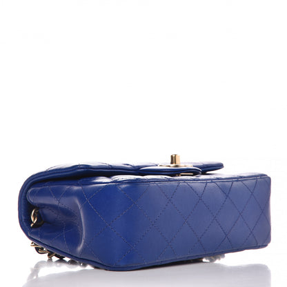 Chanel Lambskin Quilted Mini Rectangular Flap Blue 4 of 13