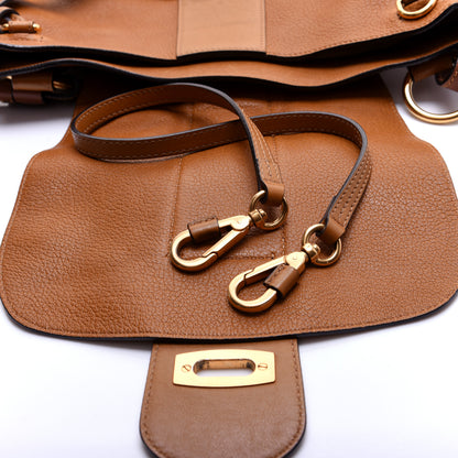 Chloe Grained Lambskin Medium Lexa Shoulder Bag Mustard Brown 13 of 16