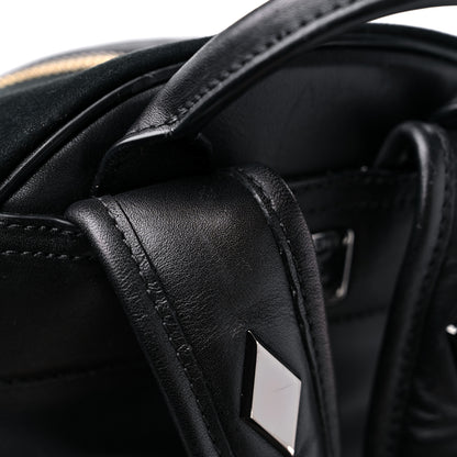 MCM Suede Crystal Victory Patch Backpack Black 11 of 12