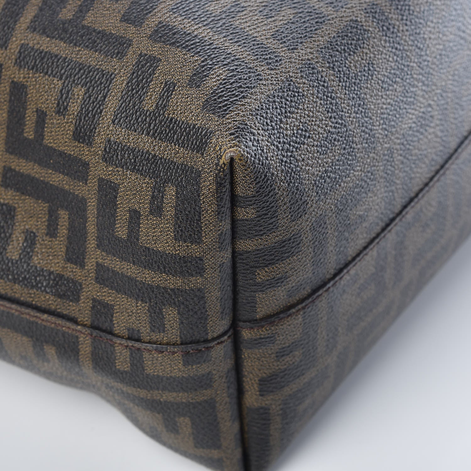 Fendi Zucca Spalmati Medium Roll Tote Tobacco Moro 12 of 13