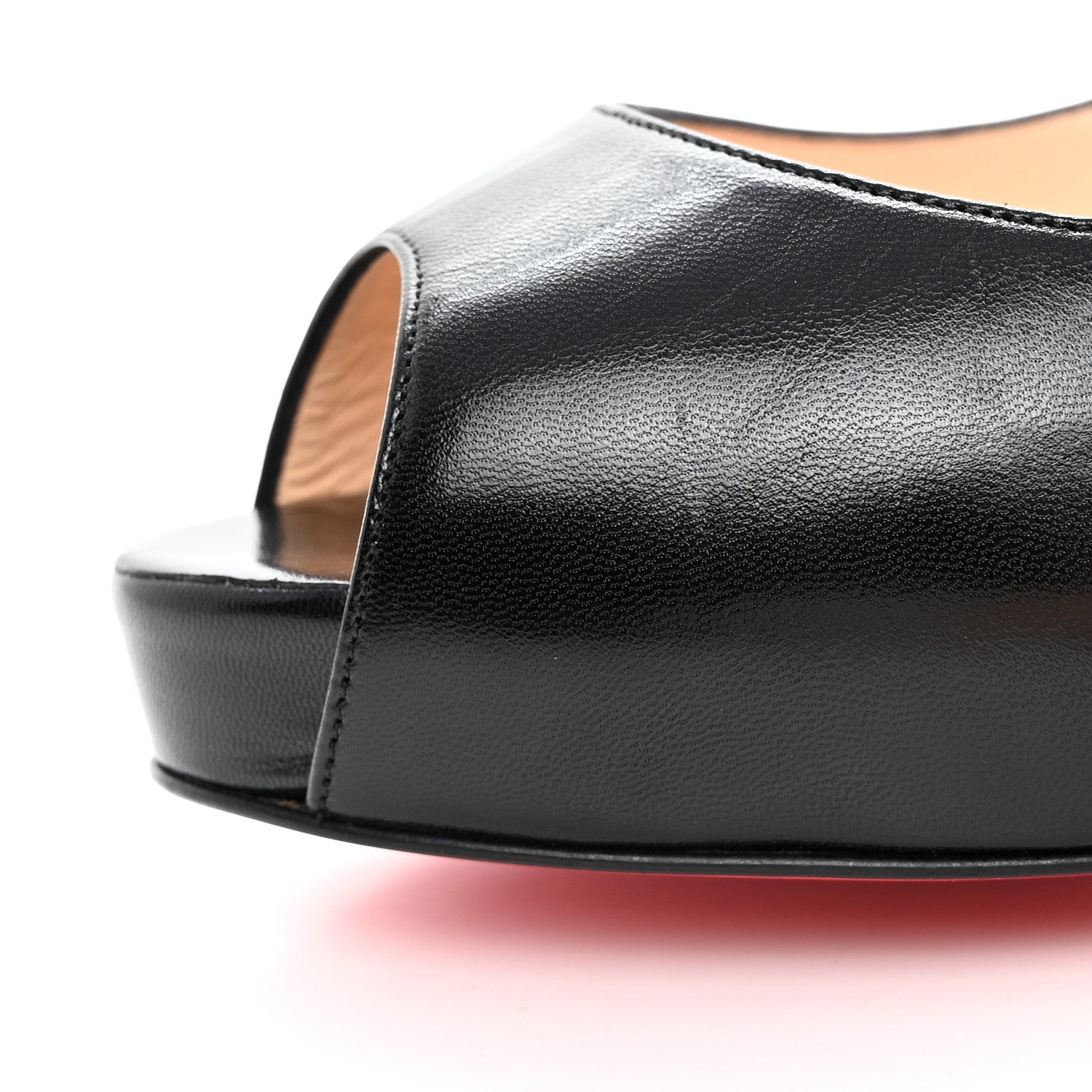 Christian Louboutin Kid Very Prive 120 Peep Toe Pumps 40 Black 11 of 12