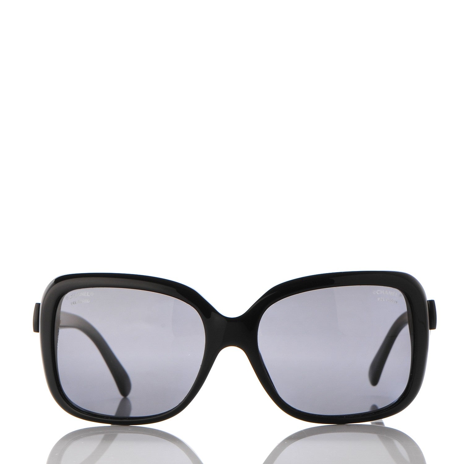 Chanel CC Bow Polarized Sunglasses 5171 Black 2 of 7