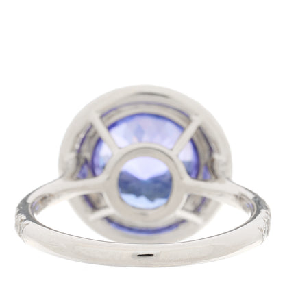 Tiffany Platinum Diamond Tanzanite Soleste Ring 54 6.75 4 of 5