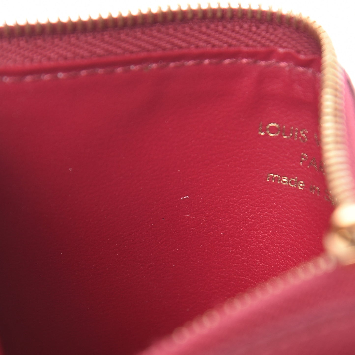 Monogram Zipped Card Holder Fuchsia