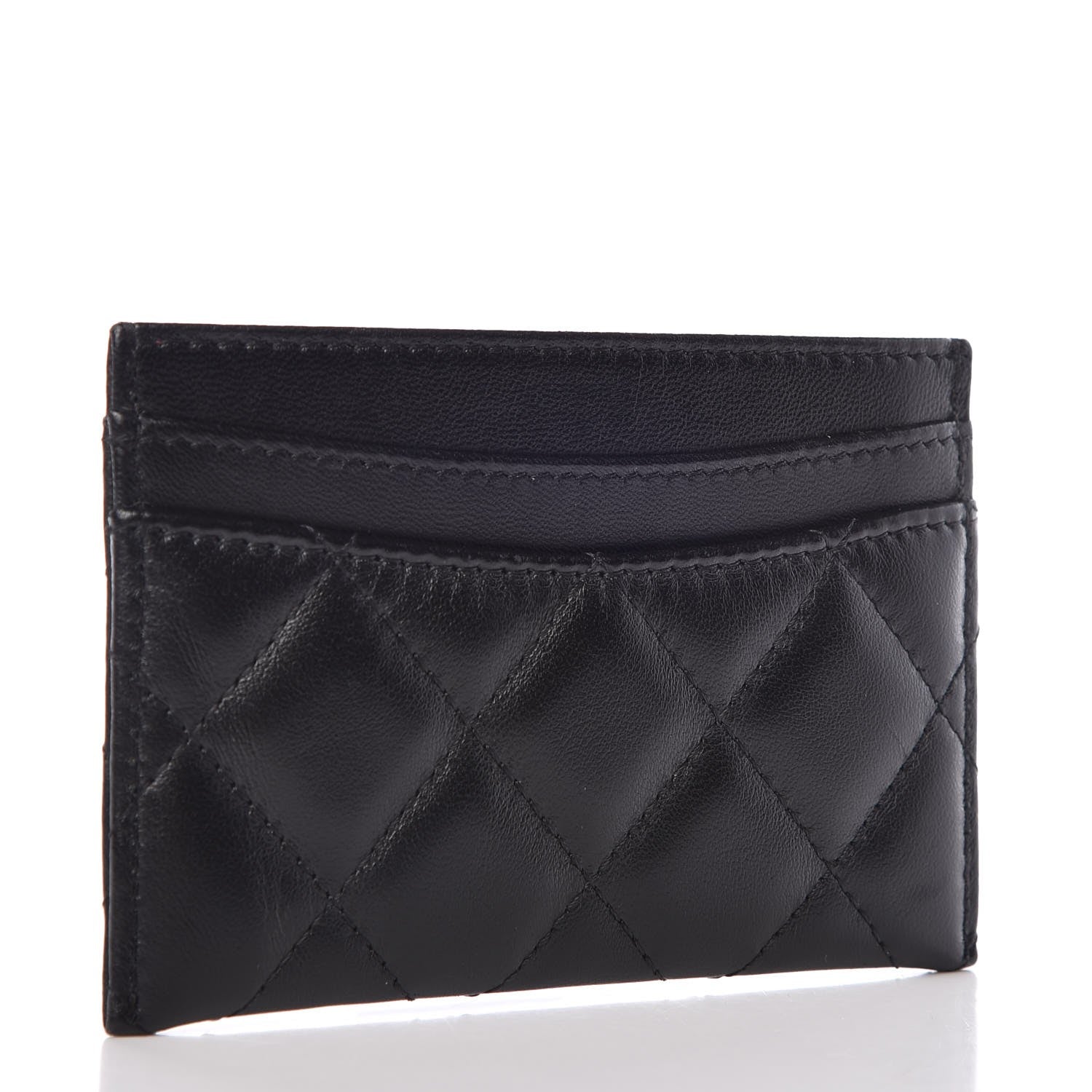 Chanel Lambskin Quilted Card Holder Black 3 of 9