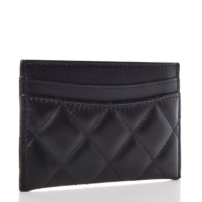 Chanel Lambskin Quilted Card Holder Black 3 of 9