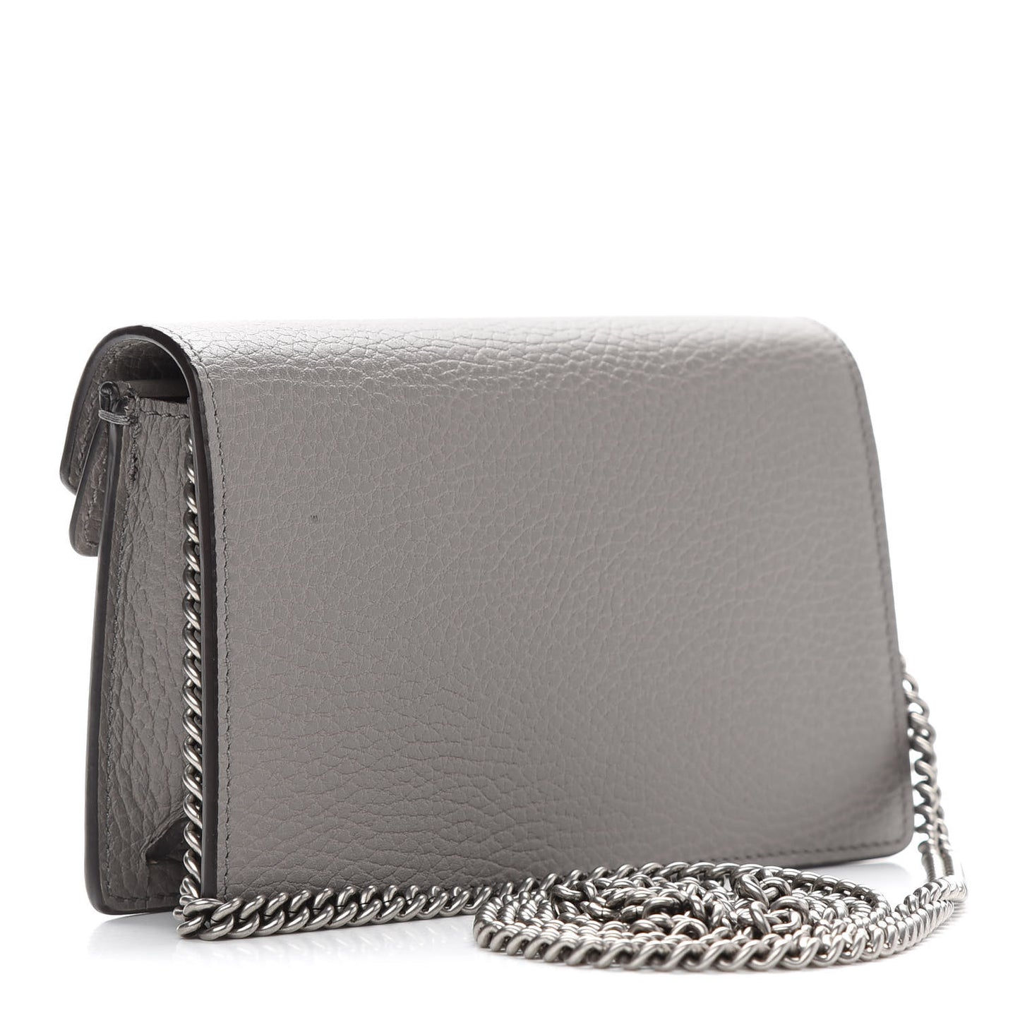 Dollar Calfskin Crystal Super Mini Dionysus Shoulder Bag Dusty Grey Black Diamond