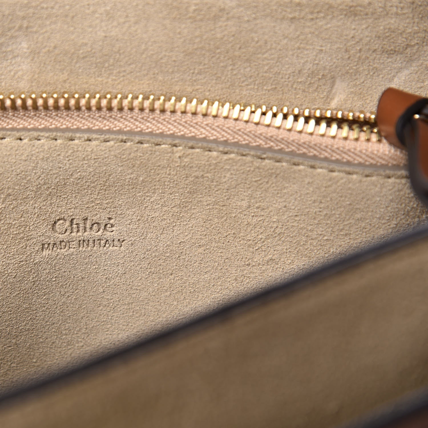Chloe Suede Calfskin Medium Faye Shoulder Bag Tobacco 7 of 10