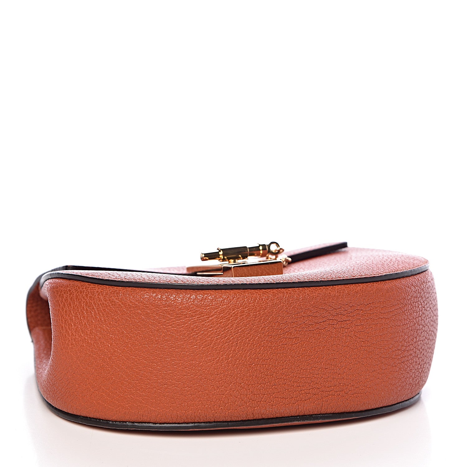 Chloe Grained Lambskin Mini Drew Shoulder Bag Foxy Orange 4 of 9