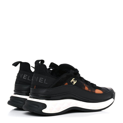 Chanel Velvet Calfskin Mixed Fibers CC Sneakers 39.5 Black 4 of 15