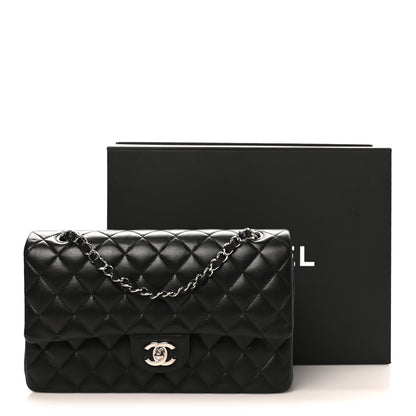 Chanel Lambskin Quilted Medium Double Flap Black 11 of 11