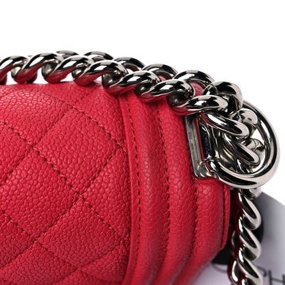 Chanel Caviar Quilted Small Boy Flap Red 15 of 15