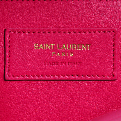 Saint Laurent Calfskin Small Monogram Cabas Lipstick Fuchsia 7 of 10