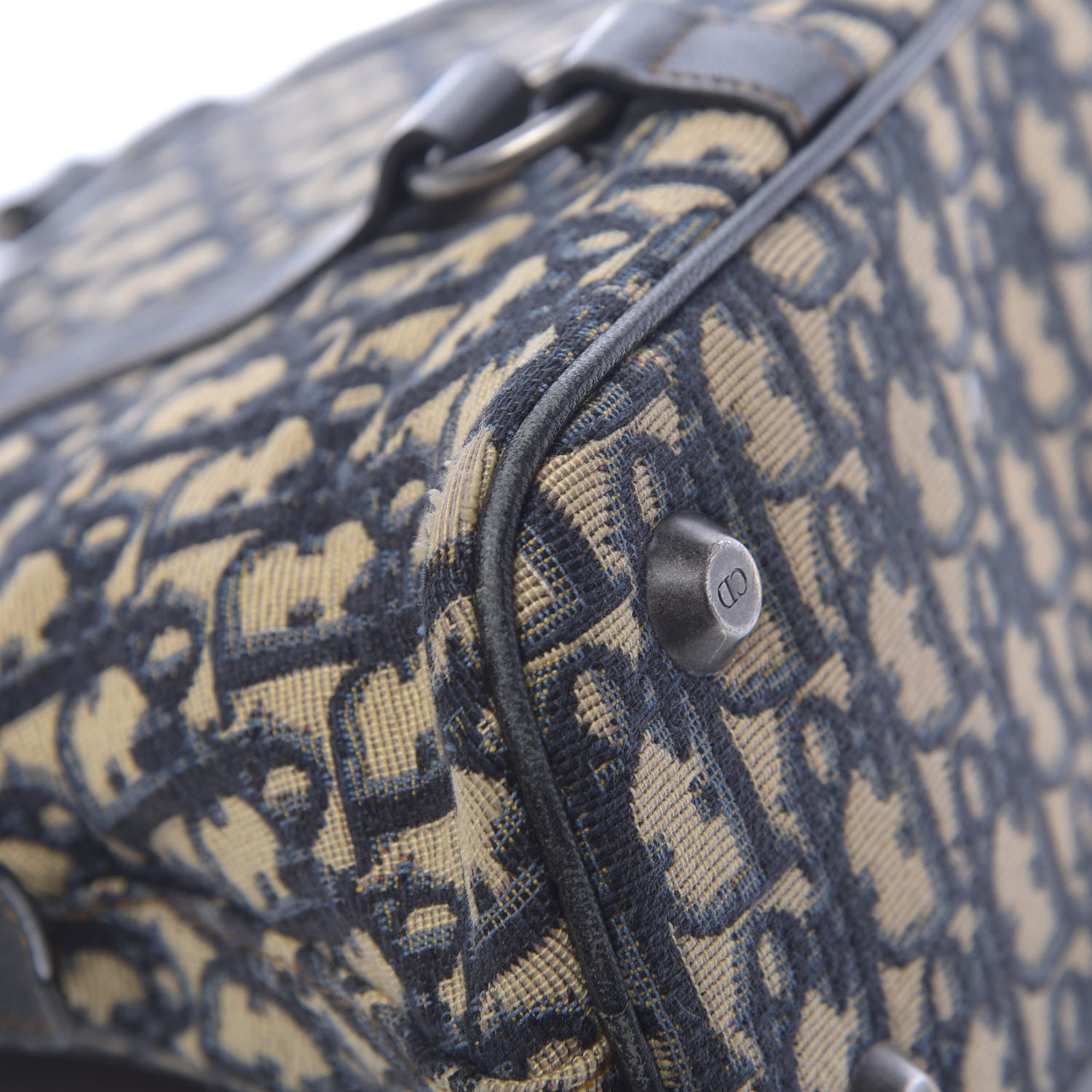 Christian Dior Monogram Traveler Satchel Navy 11 of 12