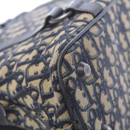 Christian Dior Monogram Traveler Satchel Navy 11 of 12
