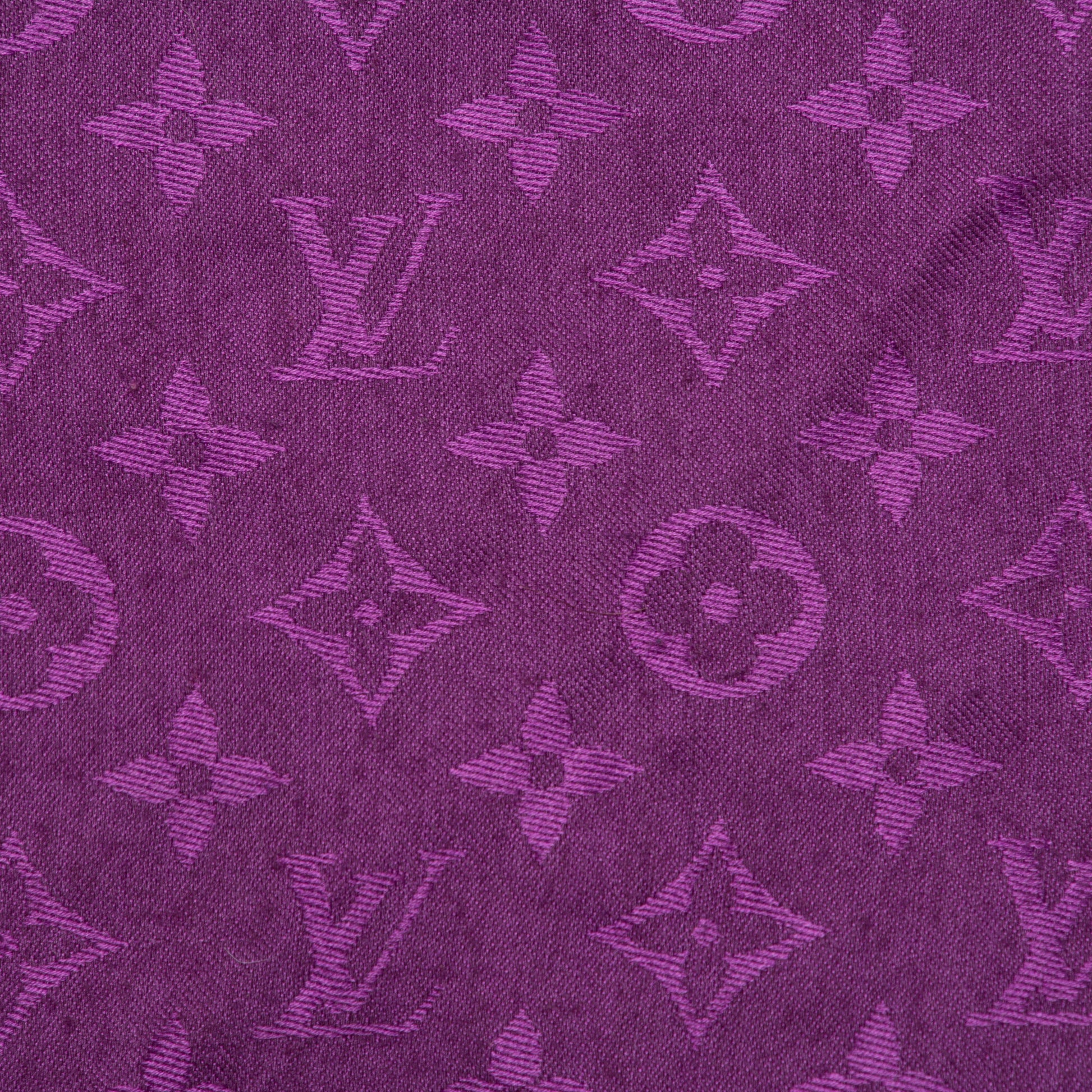 Louis Vuitton Silk Wool Monogram Shawl Cassis 1 of 5