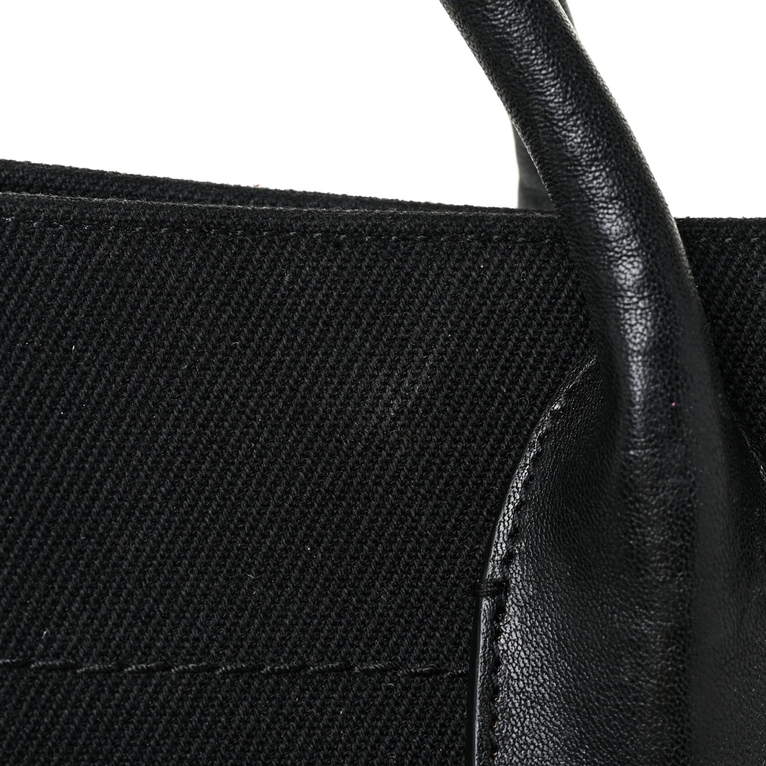 Saint Laurent Linen Calfskin Rive Gauche Tote Black 19 of 19