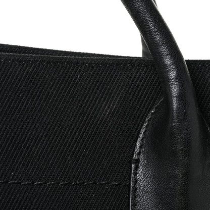Saint Laurent Linen Calfskin Rive Gauche Tote Black 19 of 19