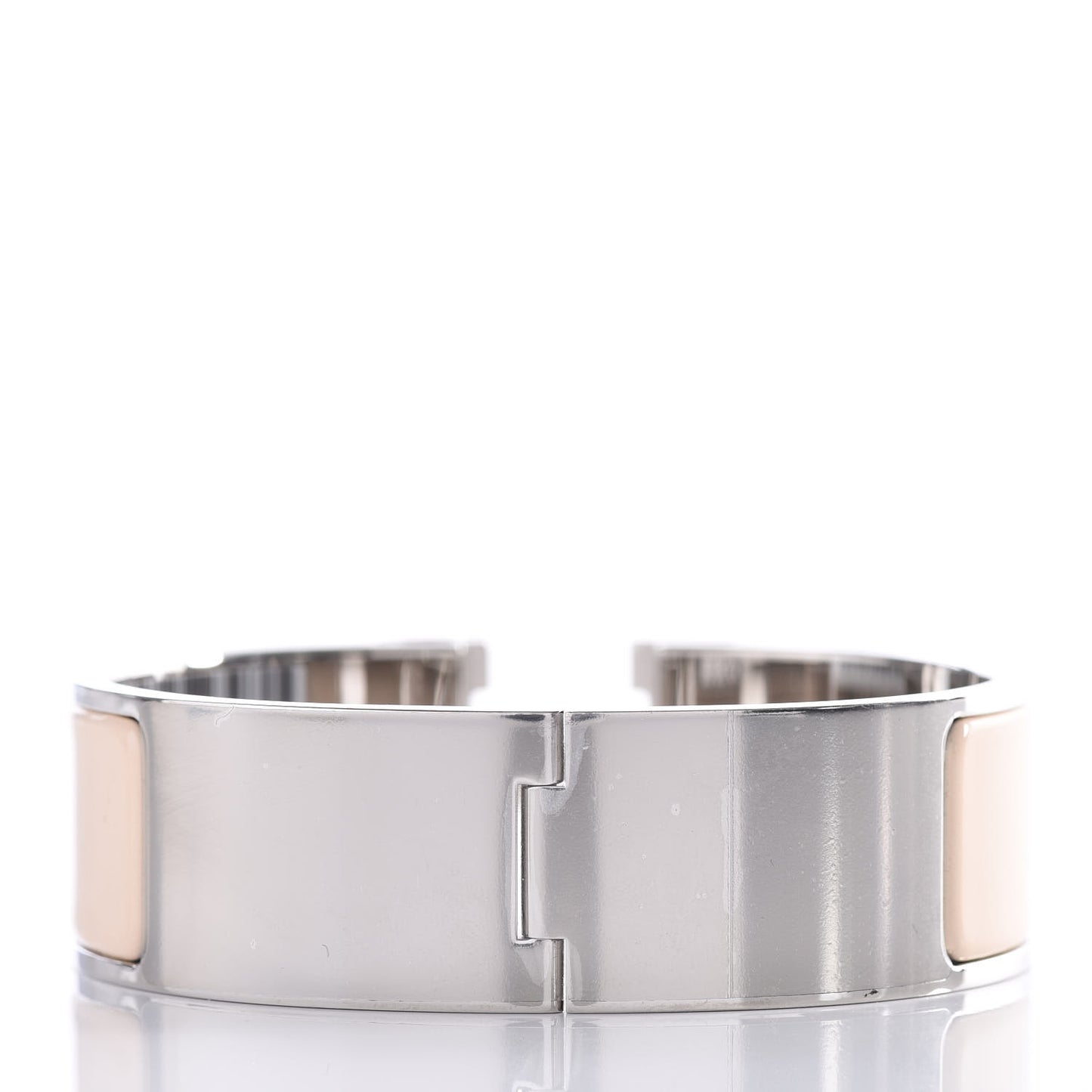 Enamel Wide Clic Clac H Bracelet GM Beige Nacre