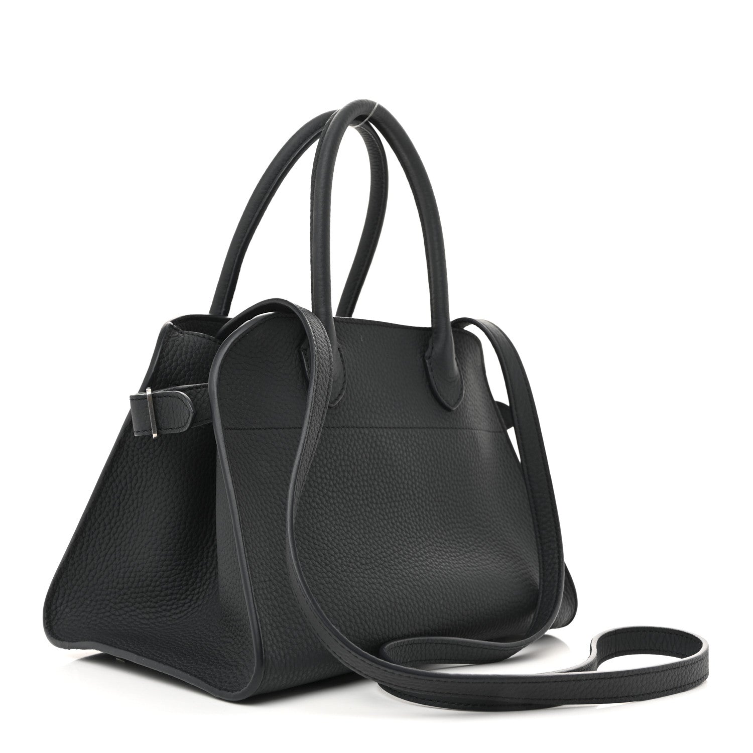 The Row Grained Calfskin Soft Margaux 10 Dark Navy 3 of 9