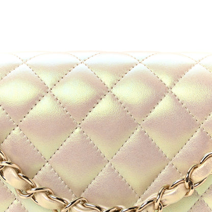 Chanel Iridescent Lambskin Quilted Medium Double Flap Ivory 8 of 11